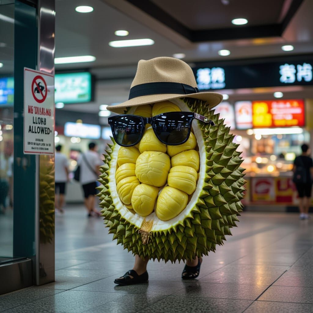 Durian Disguise Infiltration of Singapore MRT Station