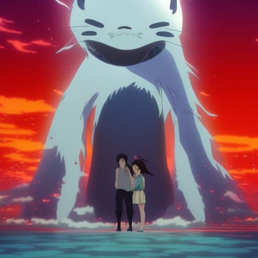 Anime Key Visual in Studio Ghibli Style
