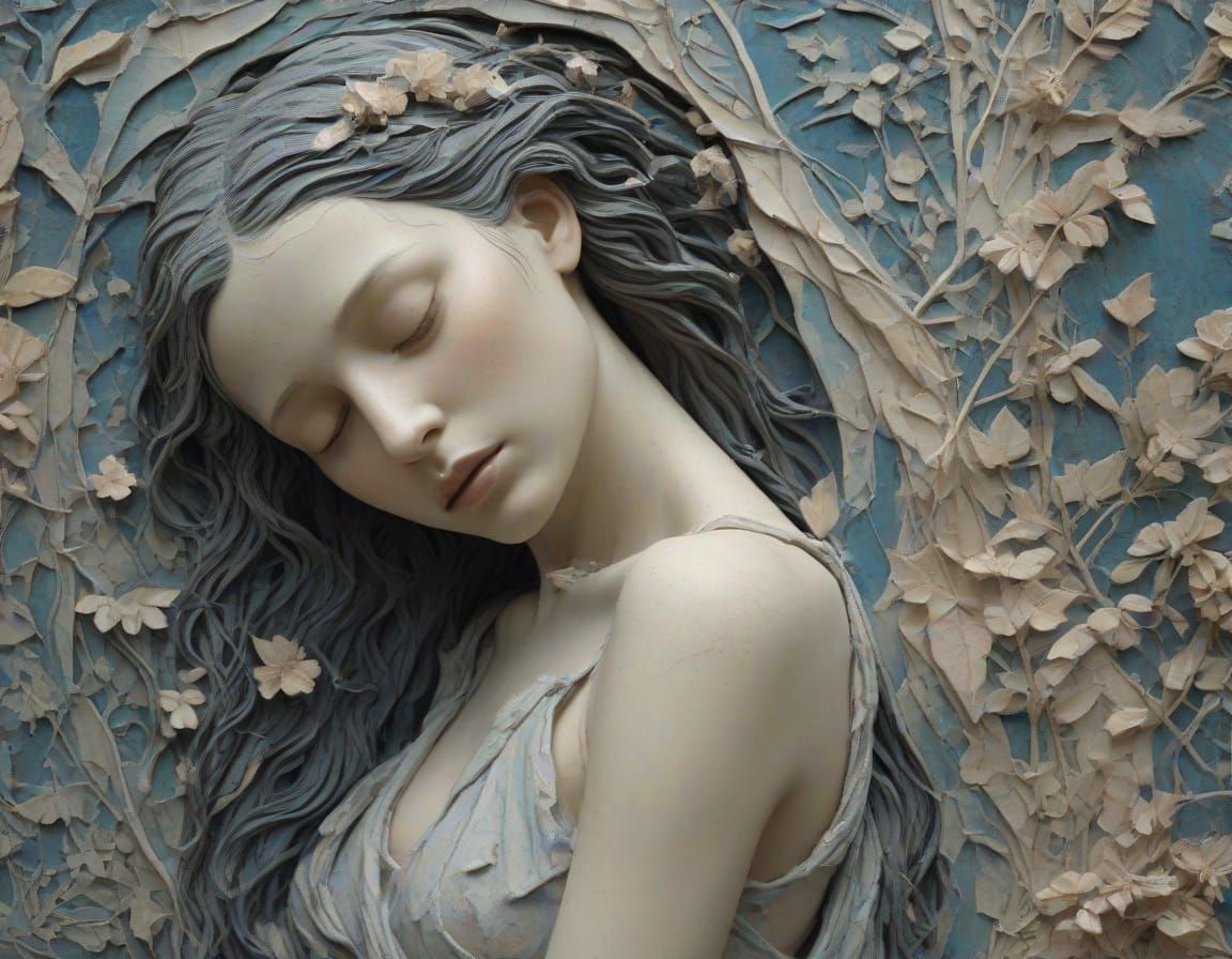 Urban Grief Written in Picotee Blue Apricot Khaki