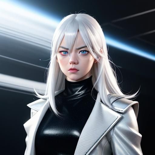 Emma Stone as Live Action Superhero: Hyperrealistic Portrait