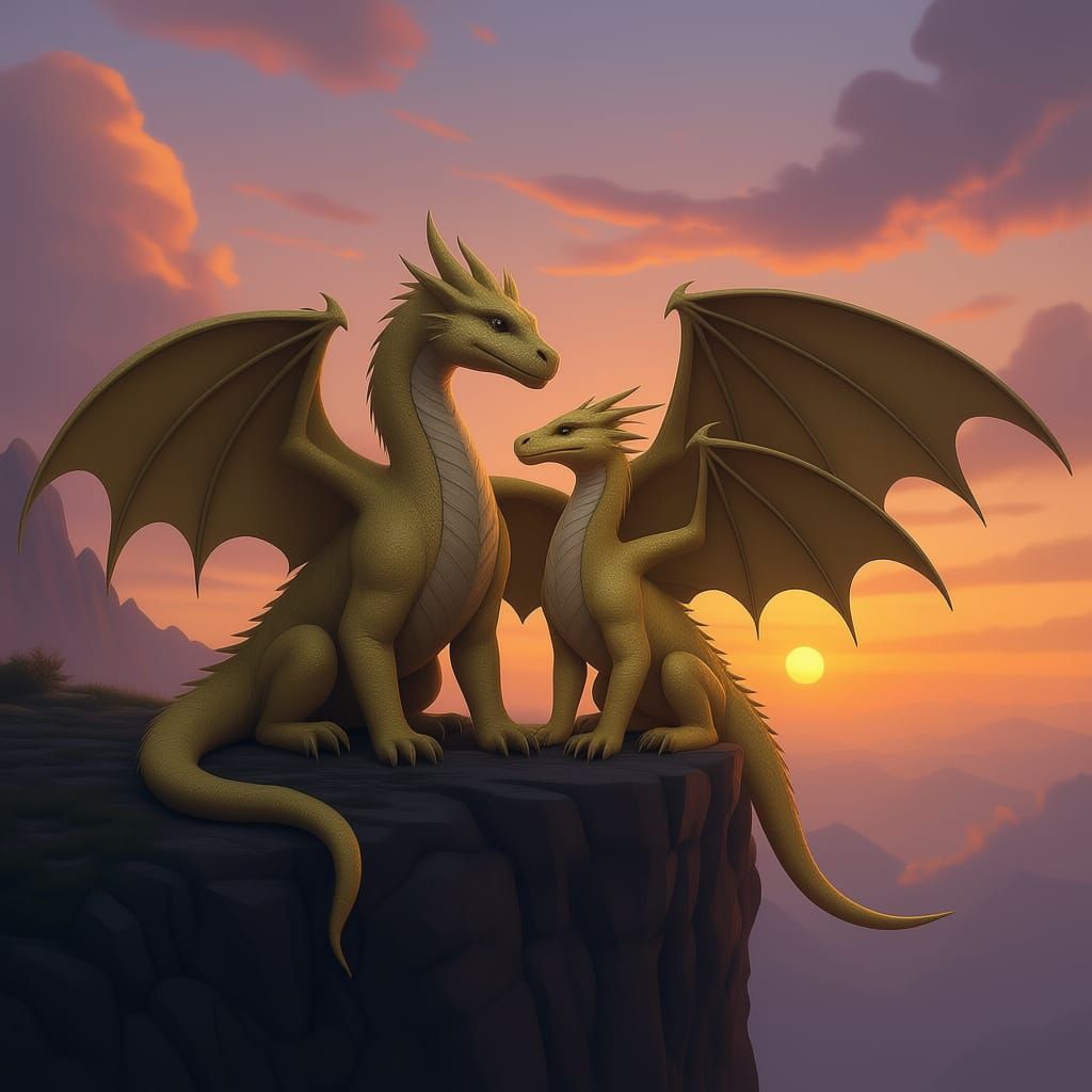 Blister and Morrowseer Kissing at Sunrise