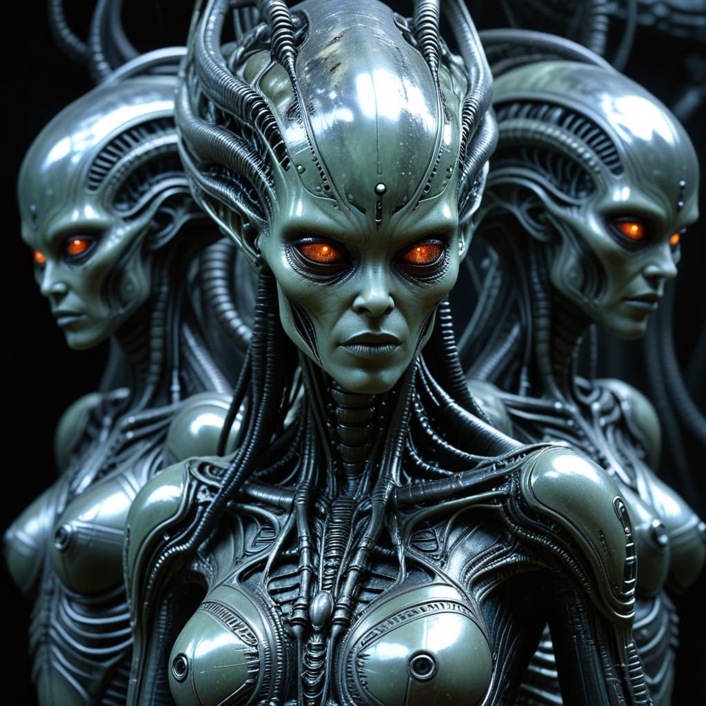 Ethereal Alien Beauties in a Hyperdetailed Sci-Fi World