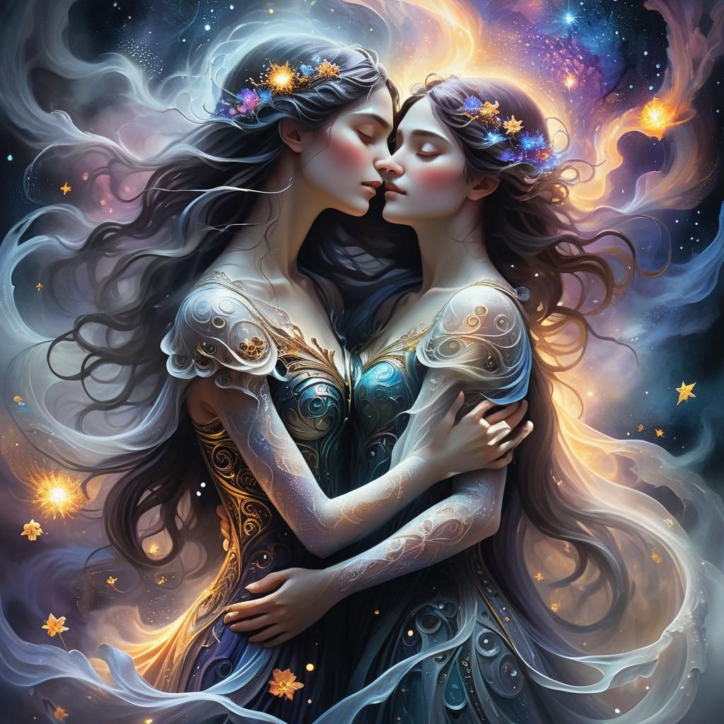 Ethereal Embrace: Mothers of Light and Darkness