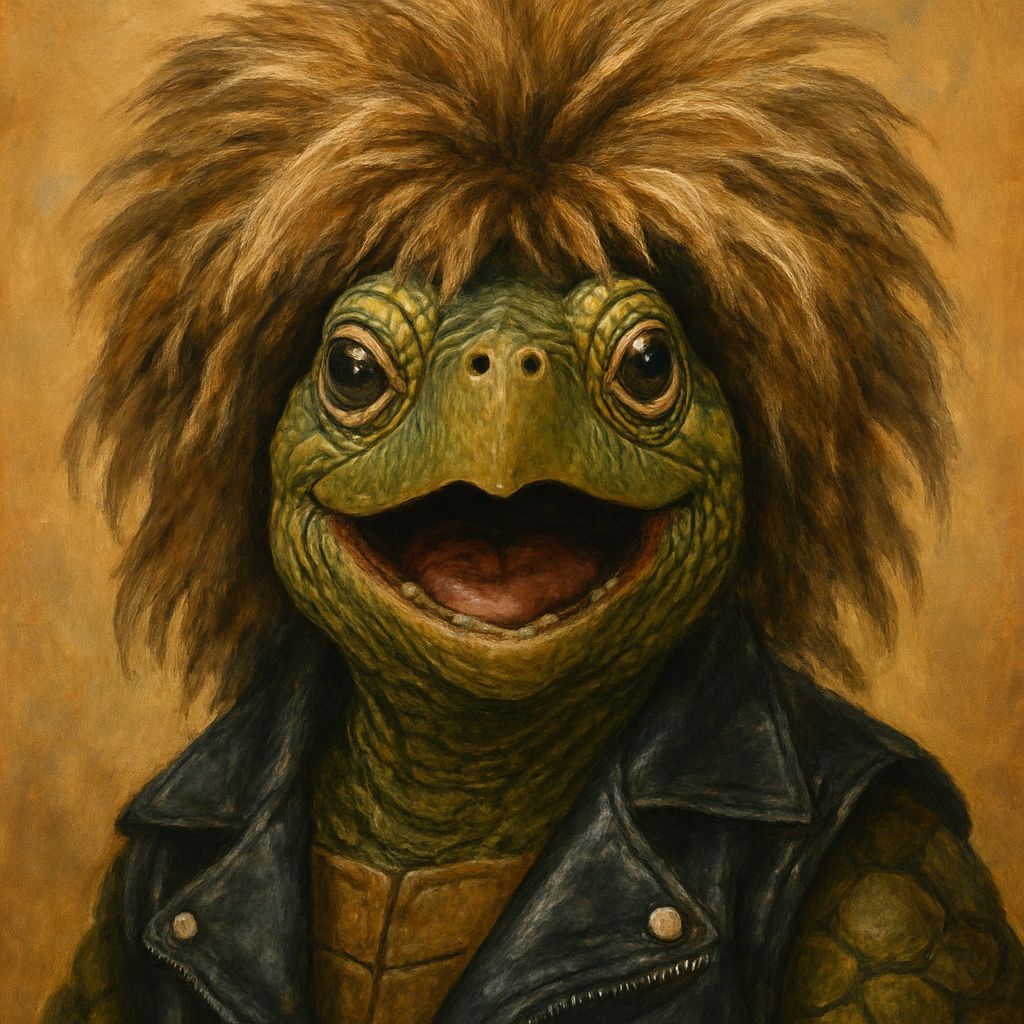 Tina Turner as a Turtle: AI Generated Image