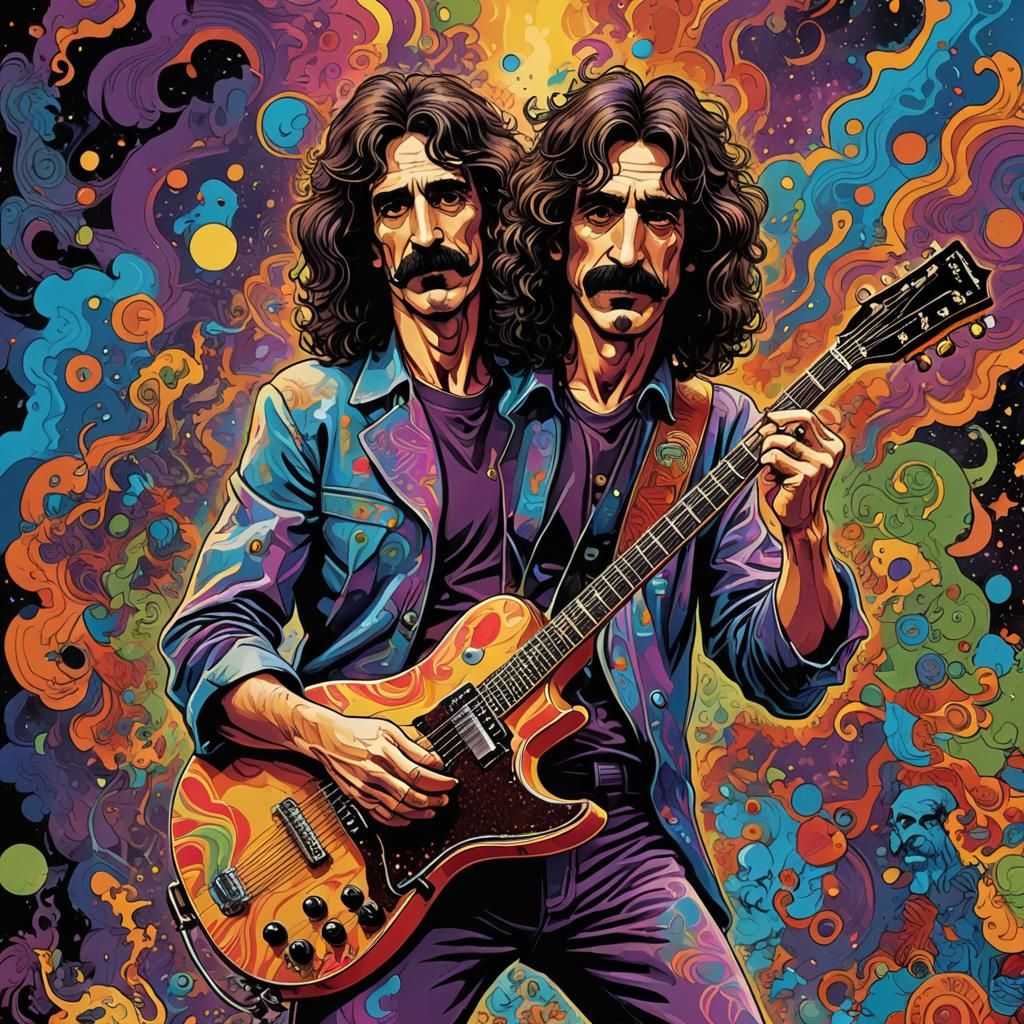 Frank Zappa as Electrifying Comic Book Hero