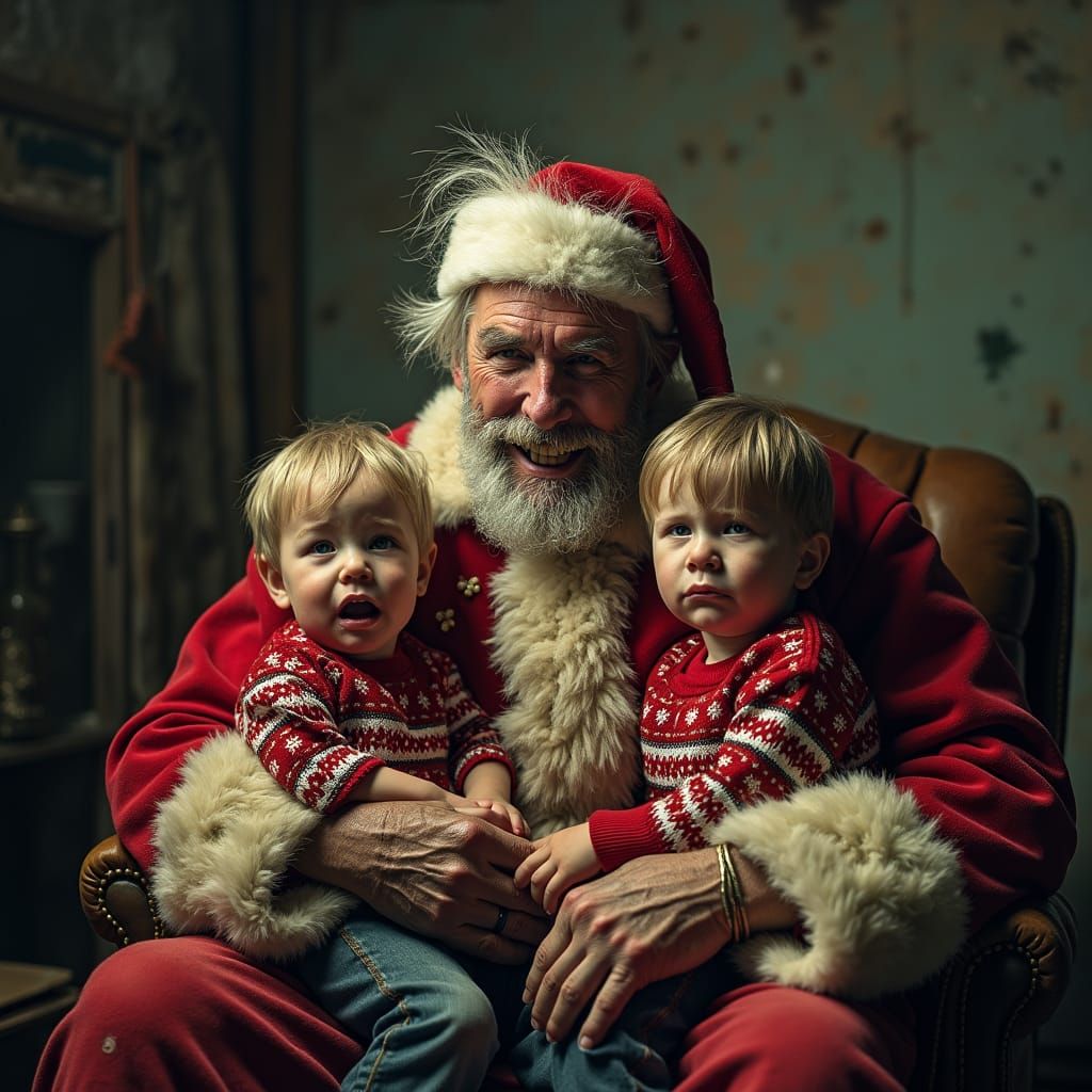 Disturbing Mall Santa Inspired by Surrealist Art