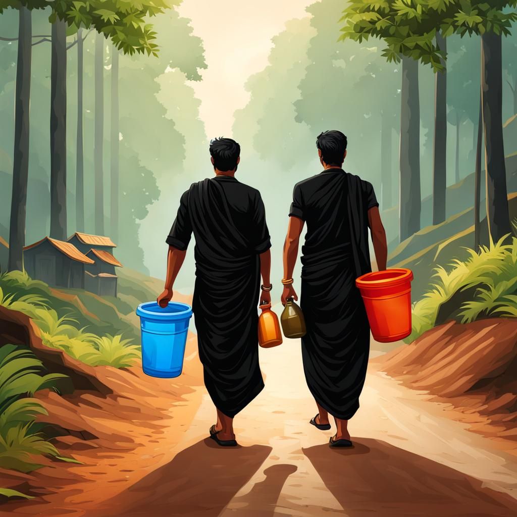 Kerala Pilgrims Dispose of Plastic at Sabarimala Temple