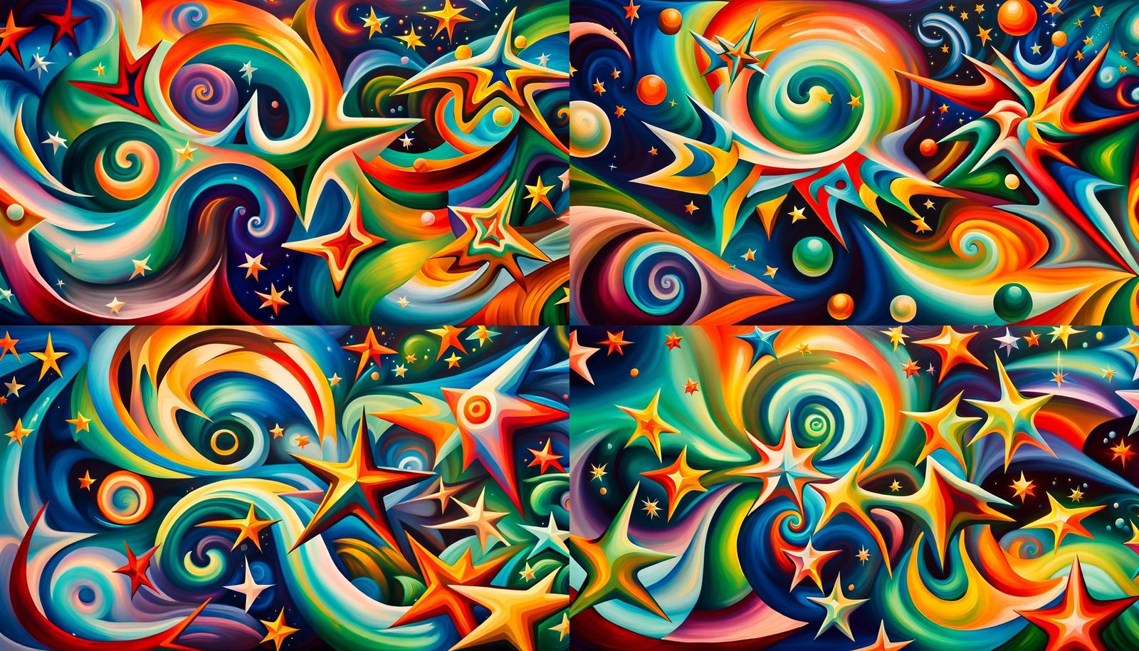 Swirling Newborn Stars in Iridescent Plasma: Impasto Paintin...