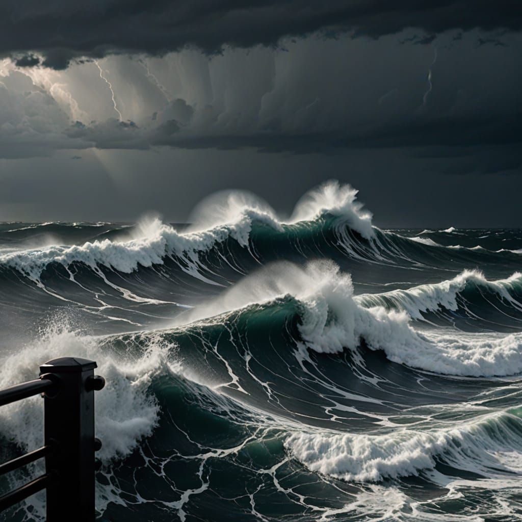 Rough Seas in Turbulent Storm