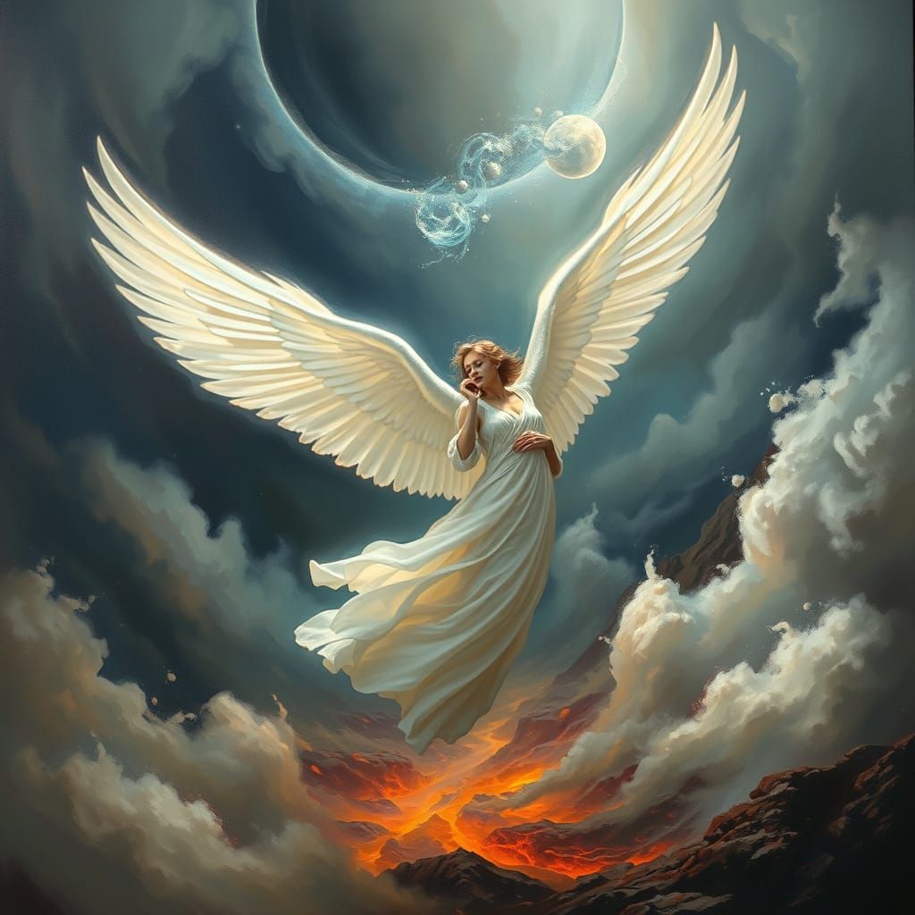 Ethereal Angel in Surreal Dreamscape