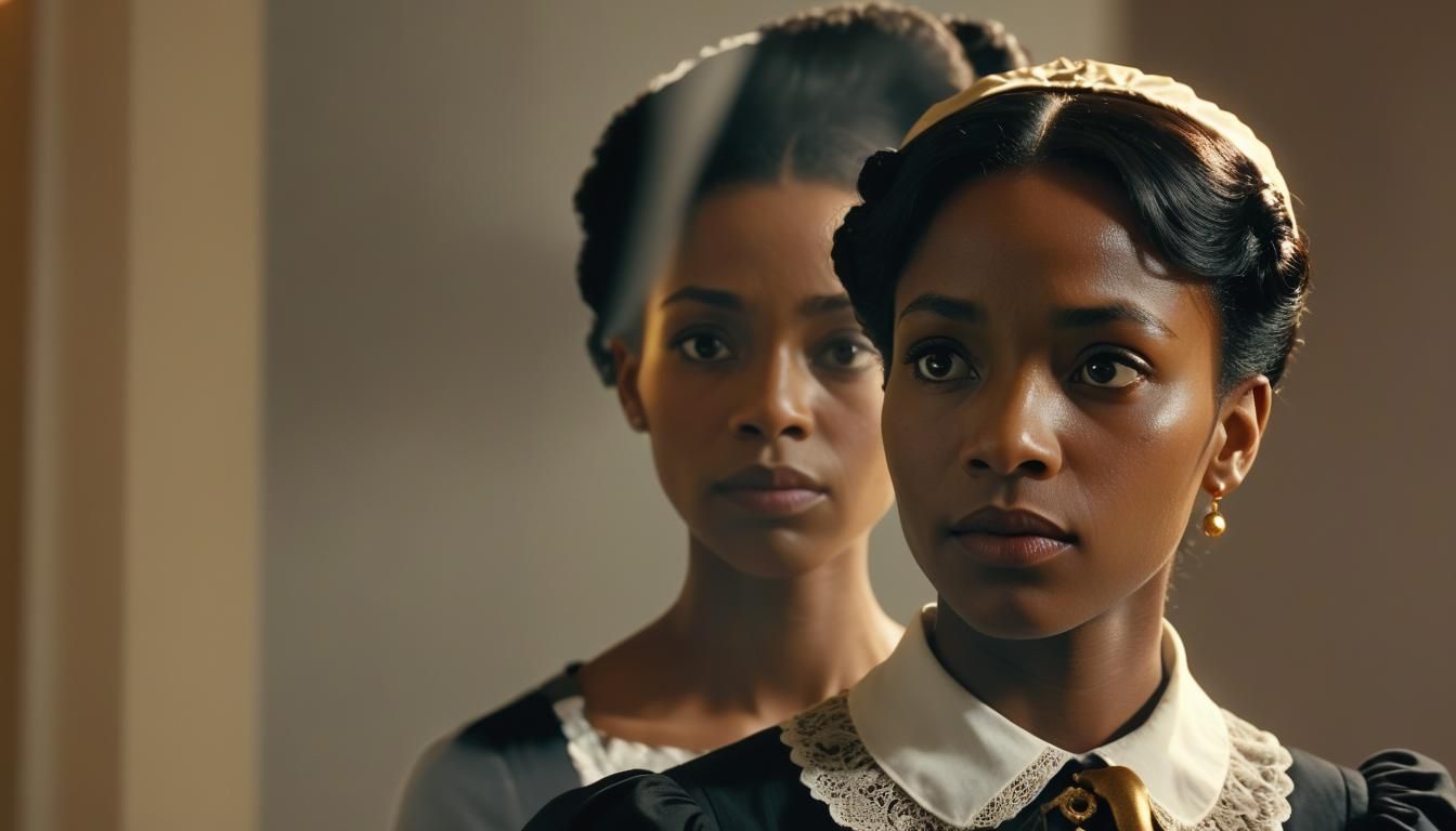 Black Maid in Cinematic, Hyper-Realistic Digital Art