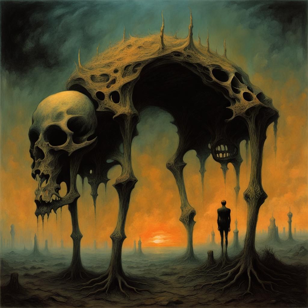 Dark Surrealism: Devil Bones in Dystopian Art