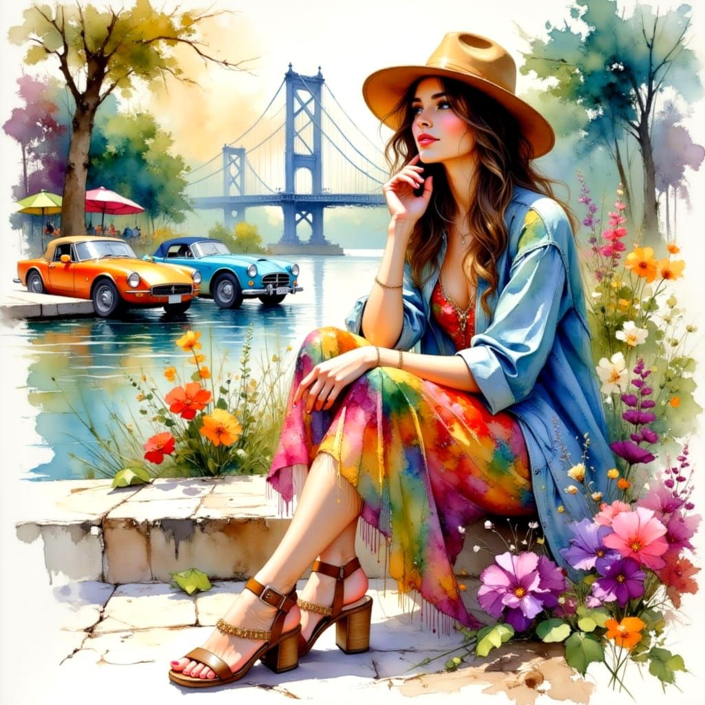 New York State of Mind in Alcohol Ink Watercolor