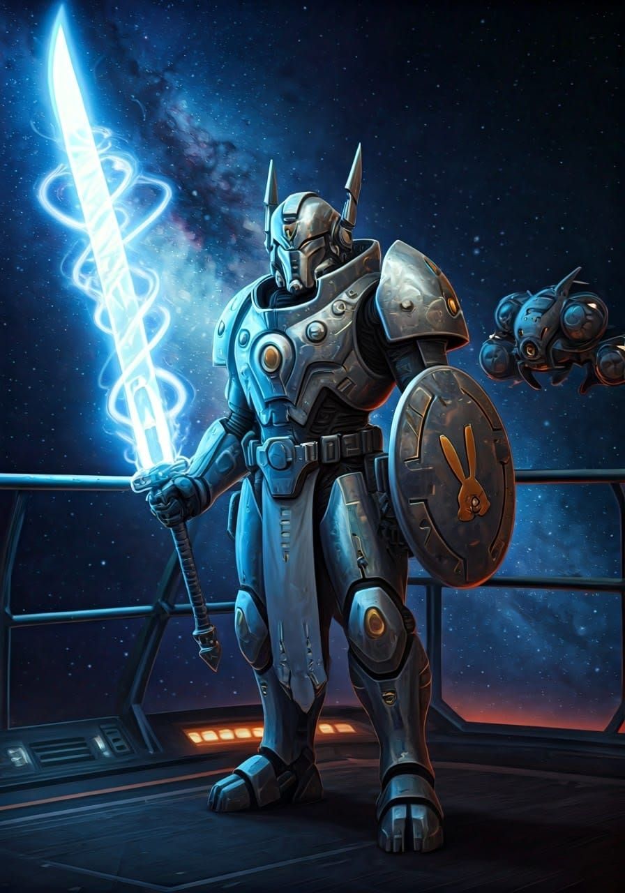 T'au Air Caste Pilot Stands on Warhammer 40K Spaceship Obser...