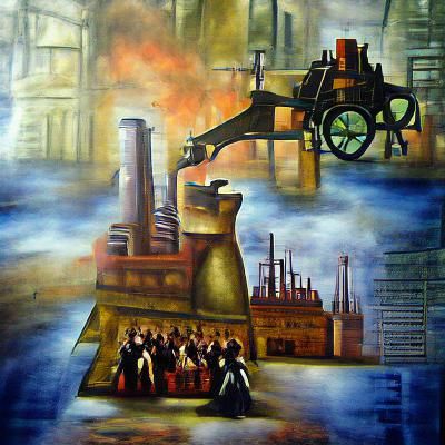 Industrial Revolution Era Scene