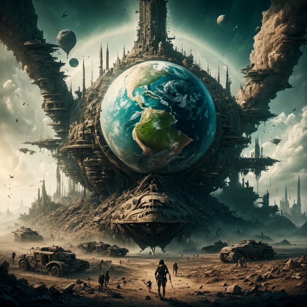 Glowing Runes Protect Earth: A Plea for Peace