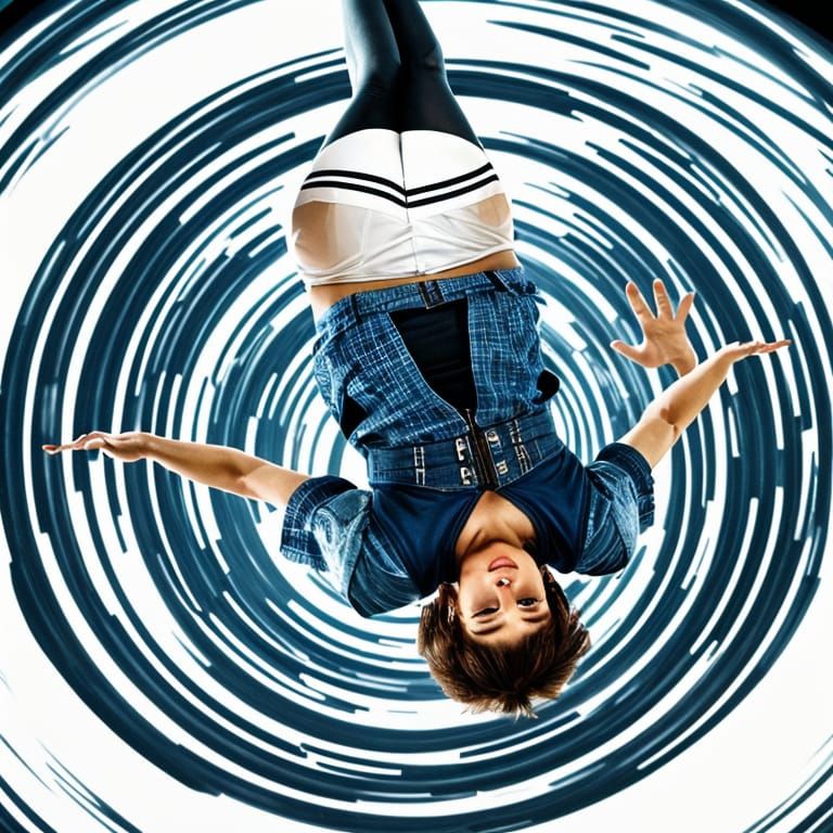 Abstract Swirling Vortex: Upside Down Perspective