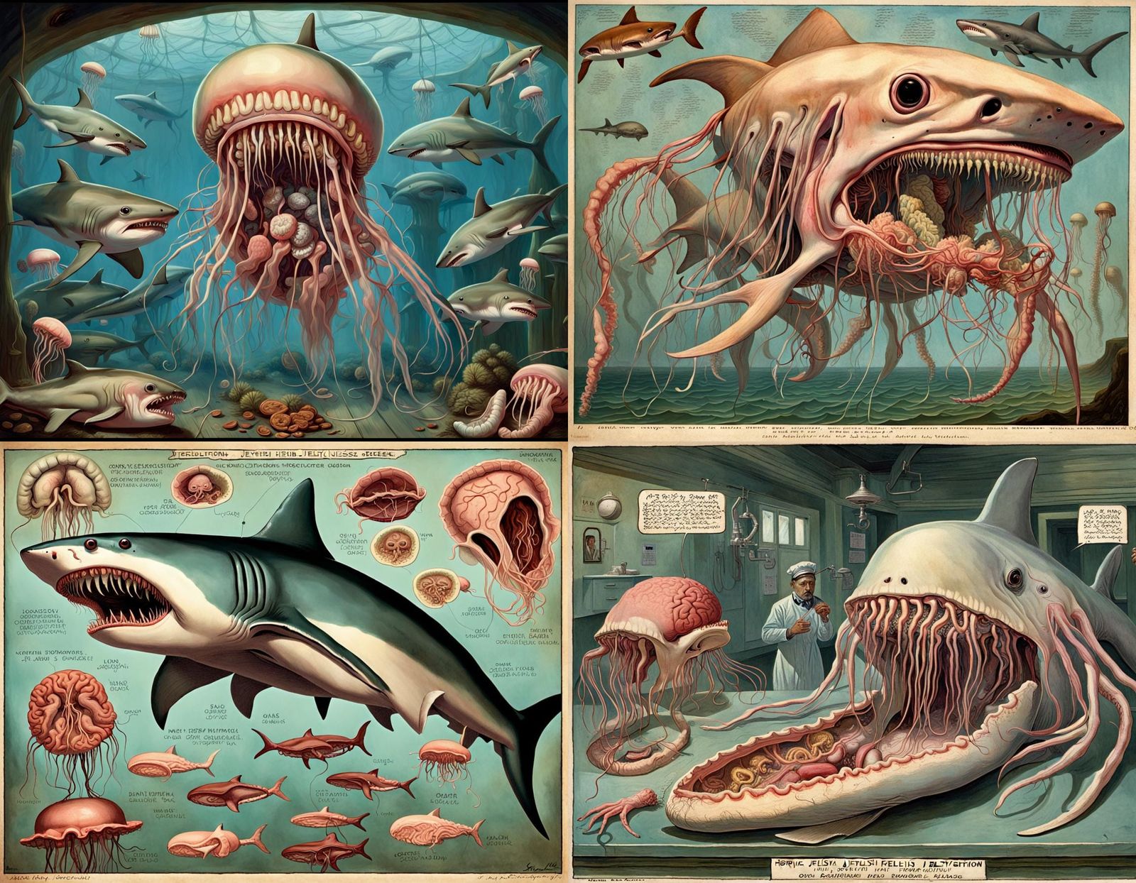 Horrific Jellyfish Shark Hybrid Vivisection: Post-Impression...
