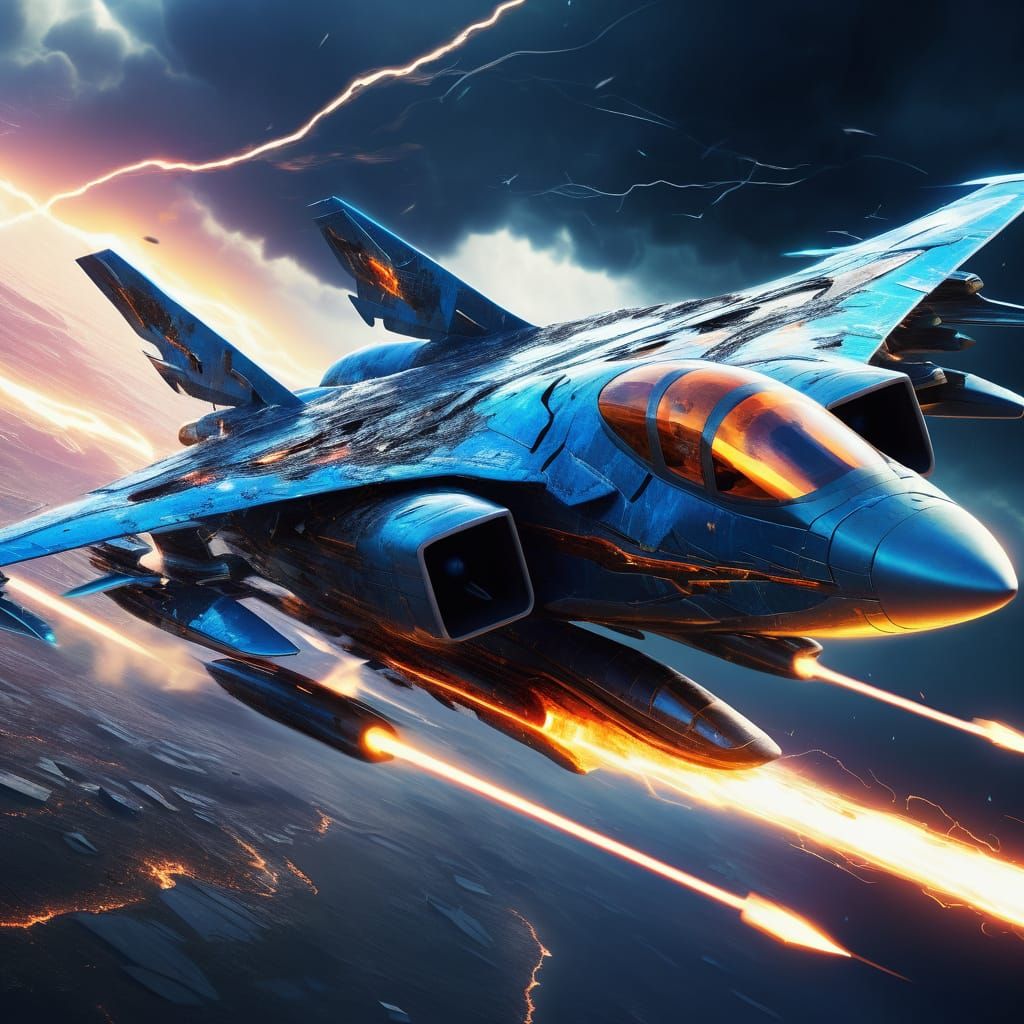 Futuristic Electric Jet Plane Tears Through Earth