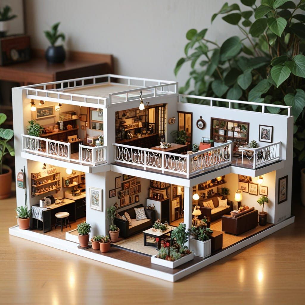 Whimsical Korean Dollhouse Utopia in Vintage Western Style