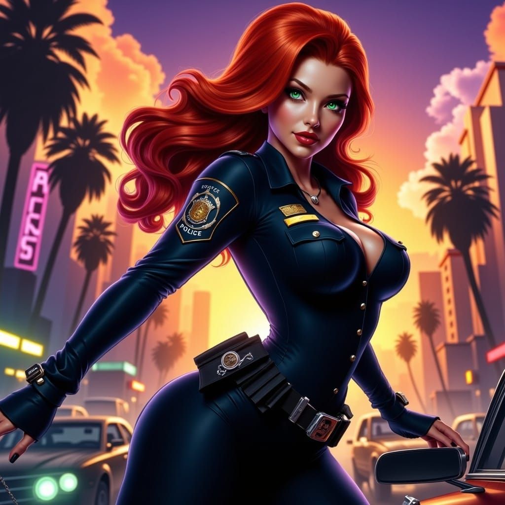 Jessica Rabbit as Hyperrealistic LAPD Officer
