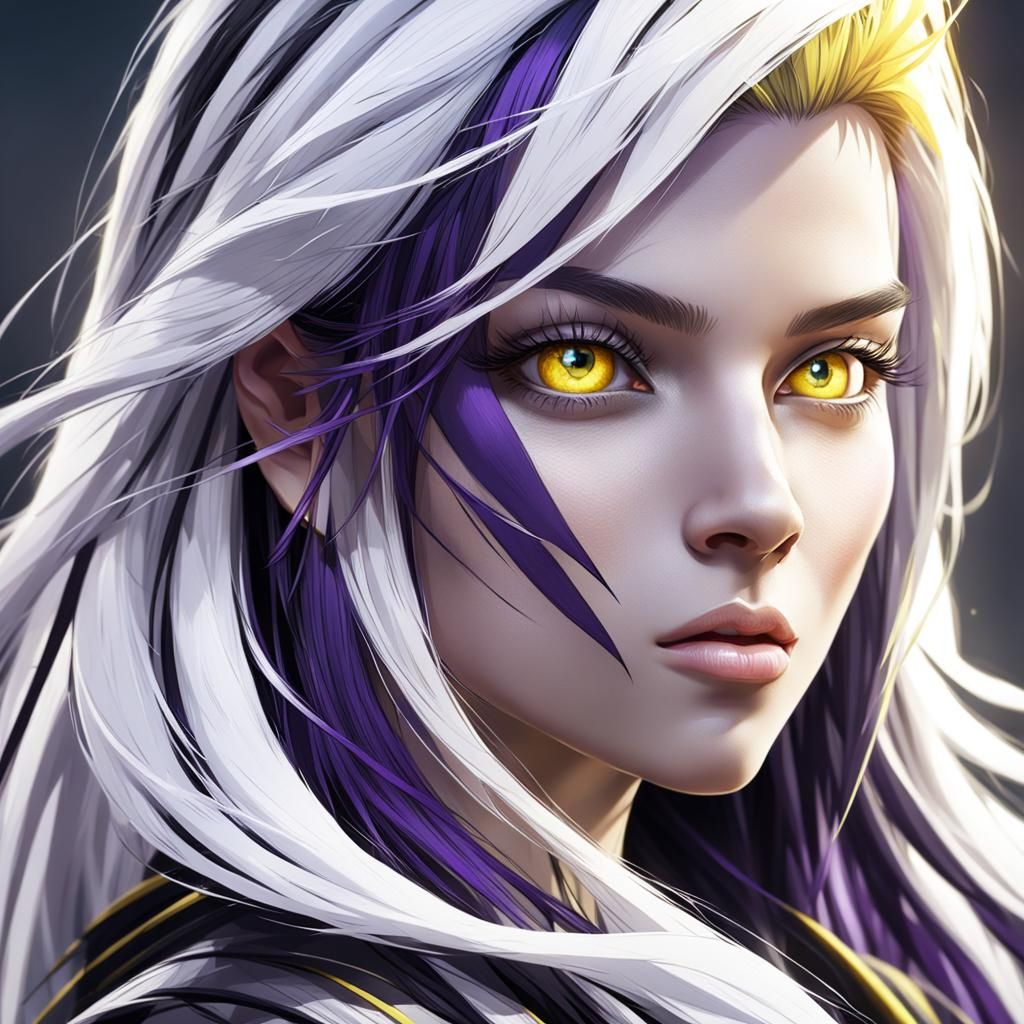 Fantasy Portrait: Girl with Dual-Colored Eyes