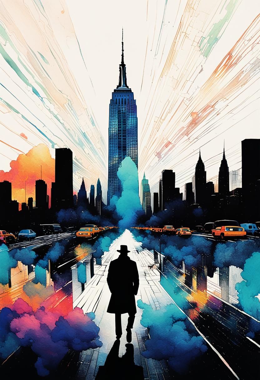 delirium  in
 New York  surrealism and mysterious beautiful ...