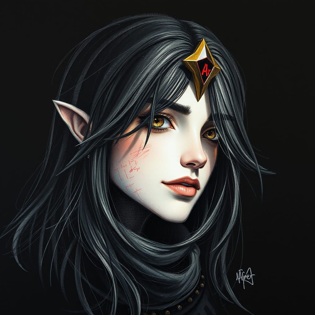 Realistic Chibi Portrait of Mathematician in a Fantastical W...