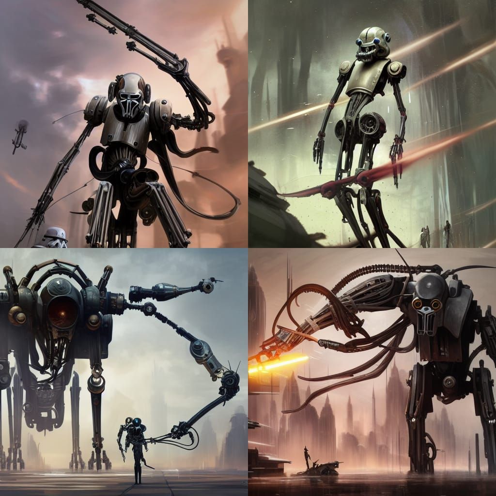 Steampunk General Grievous, Detailed Mechanical Droid