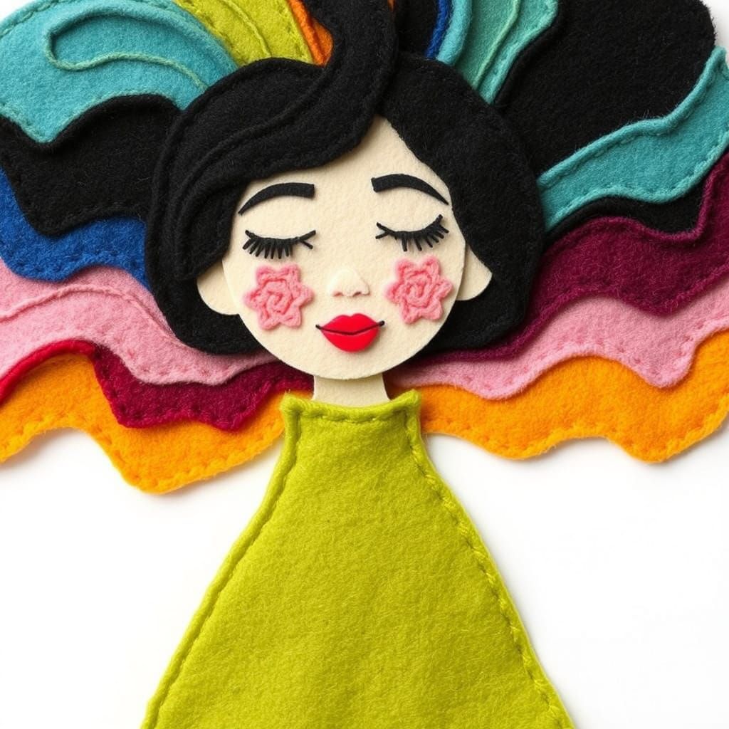Felted Sculpture of a Stunning Woman