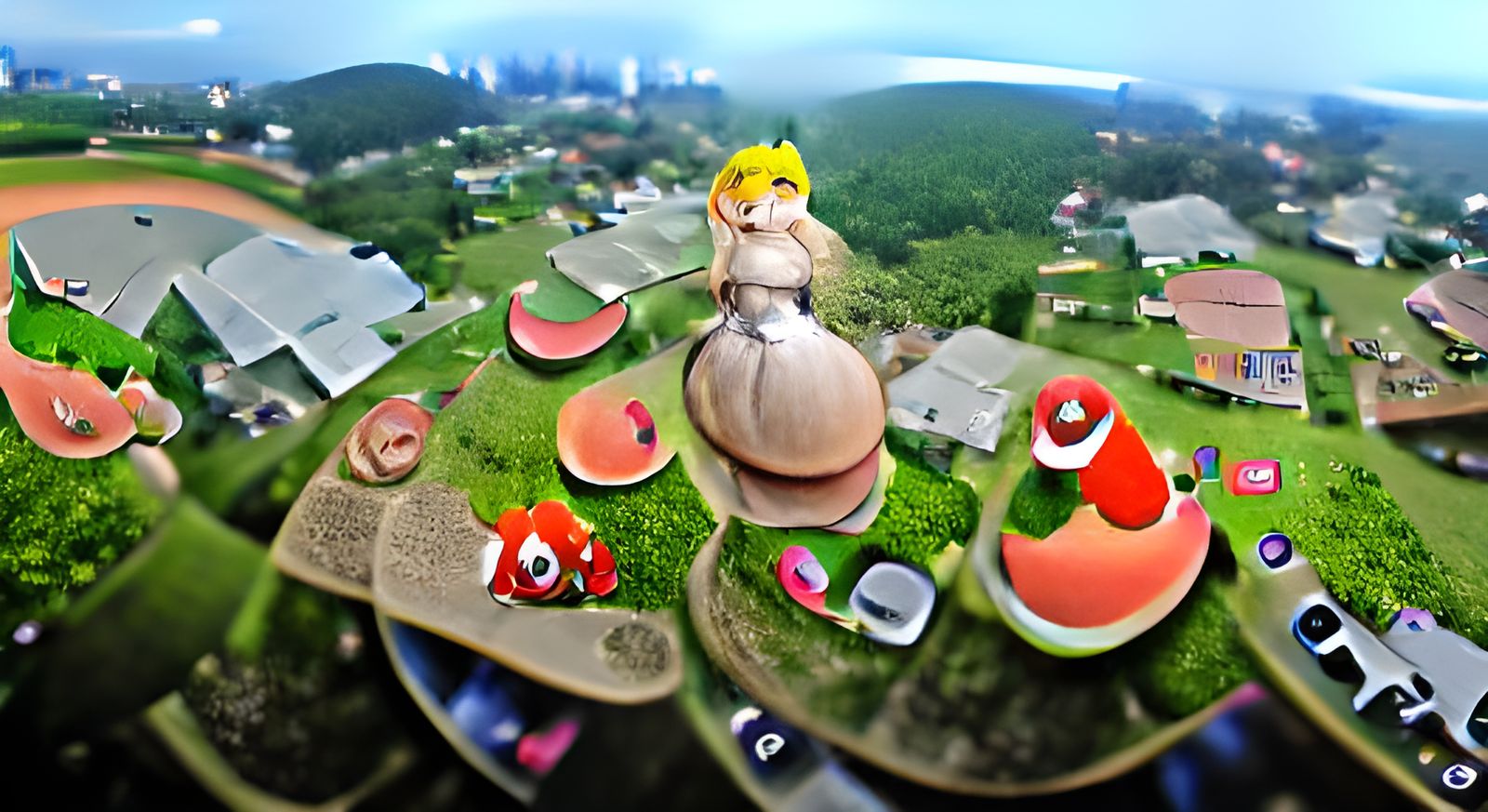 Mushroom Kingdom Bird's Eye View in 8K