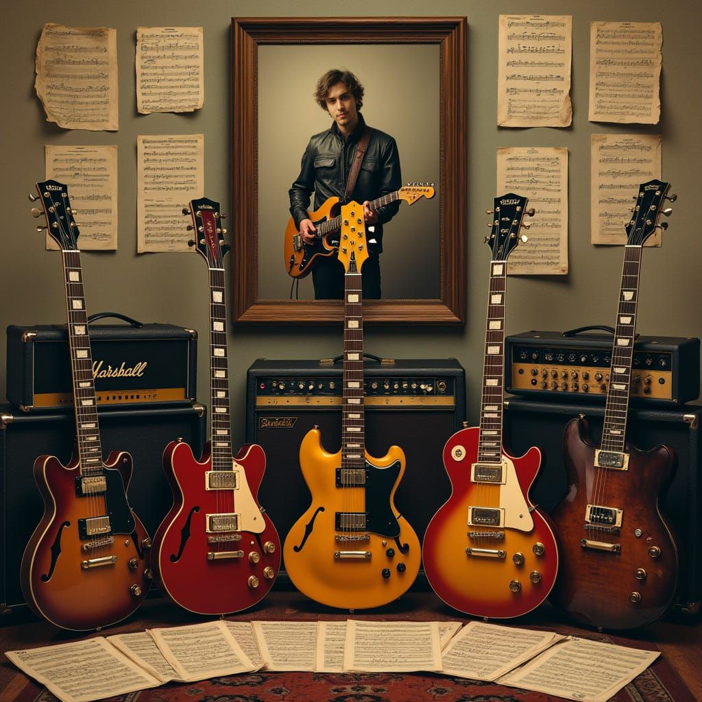 Guitars with an Embedded Picture