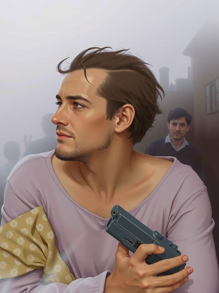 Urgent Escape: A Man's Flight from Town