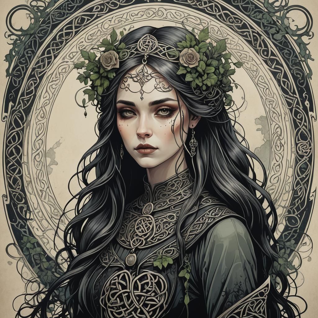 Celtic Woman with Gothic Surrealism