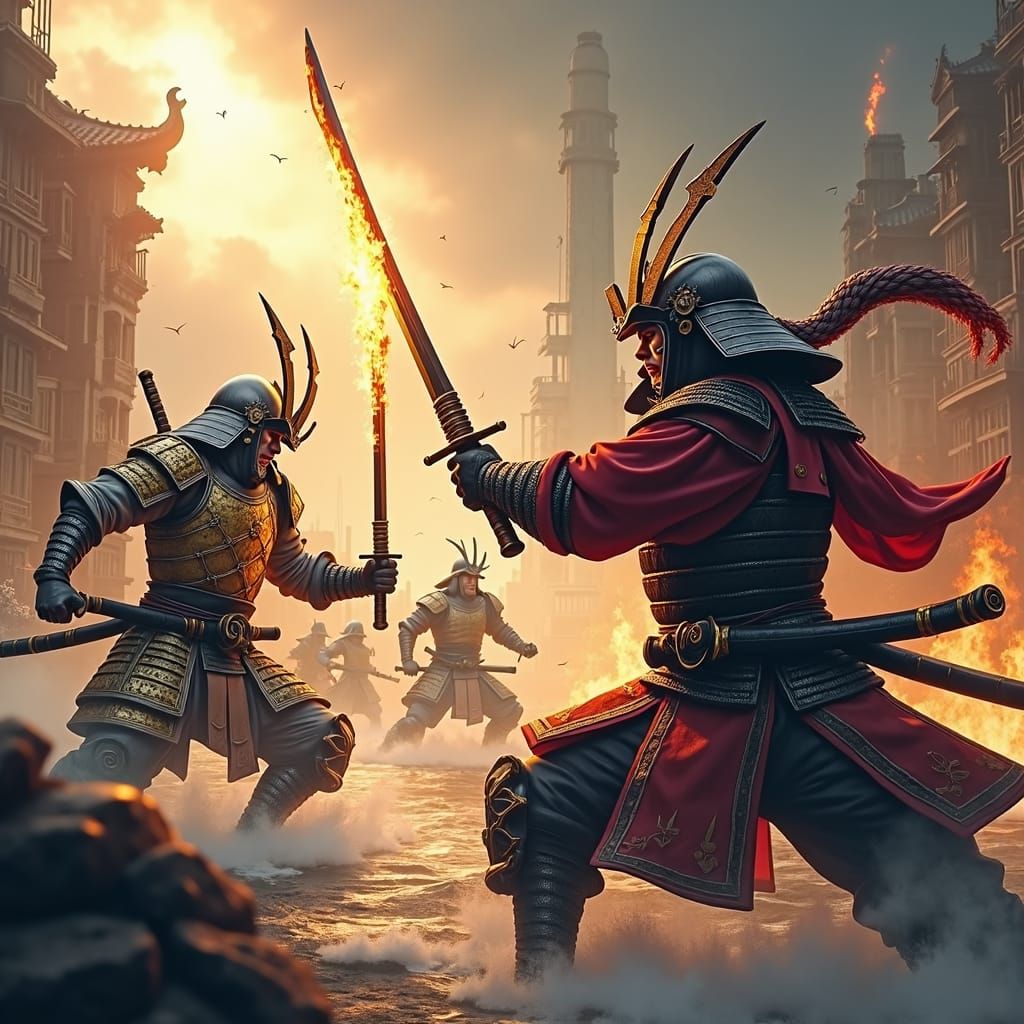 Epic Samurai Clash at Sentinel Harbour