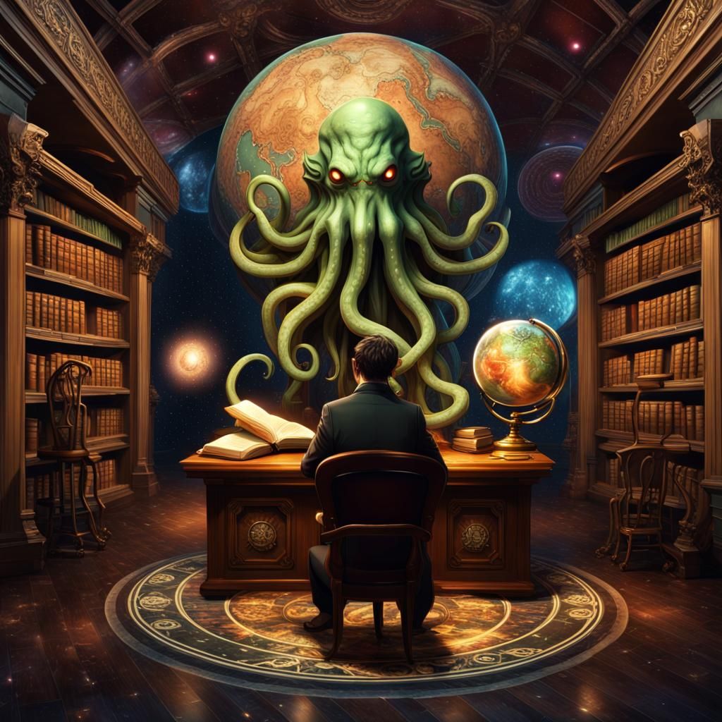 Cthulhu in Galactic Library Concept Art