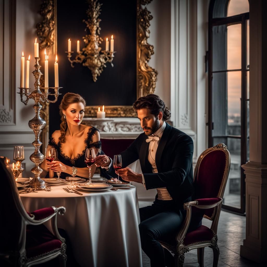 Candlelit dinner