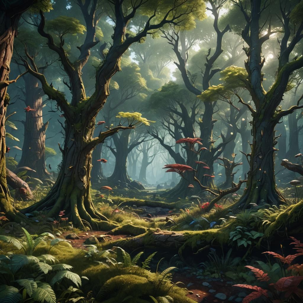 Fantastical Forest from a Bug's View