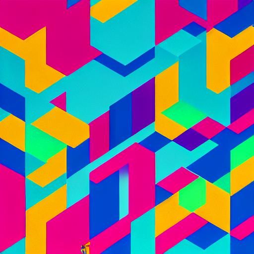 Colorful Magical Fantasy Land in Pop Art Style