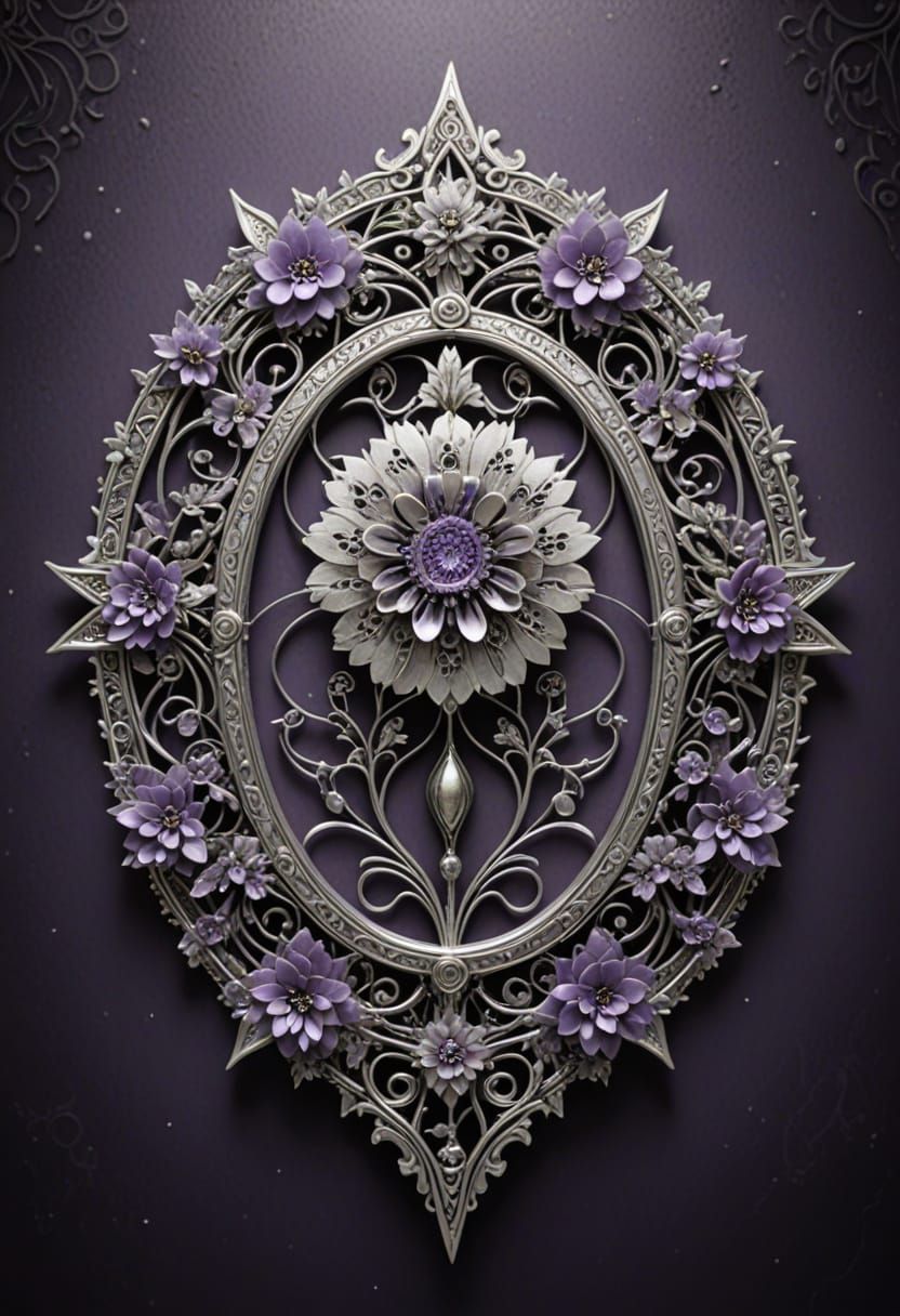 Ethereal Silver Dreamcatcher Encompasses Lavender Alyssum