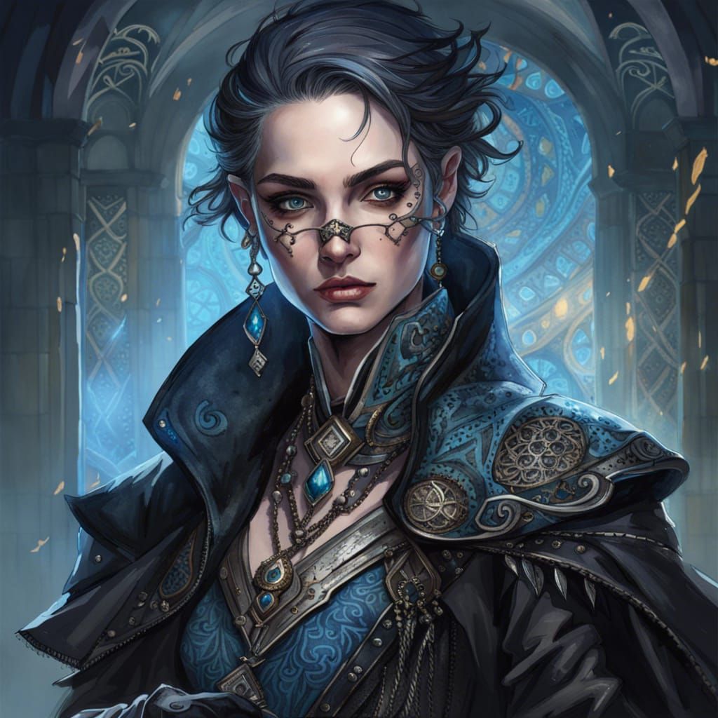 Fantasy Portrait of a Non-Binary Rogue