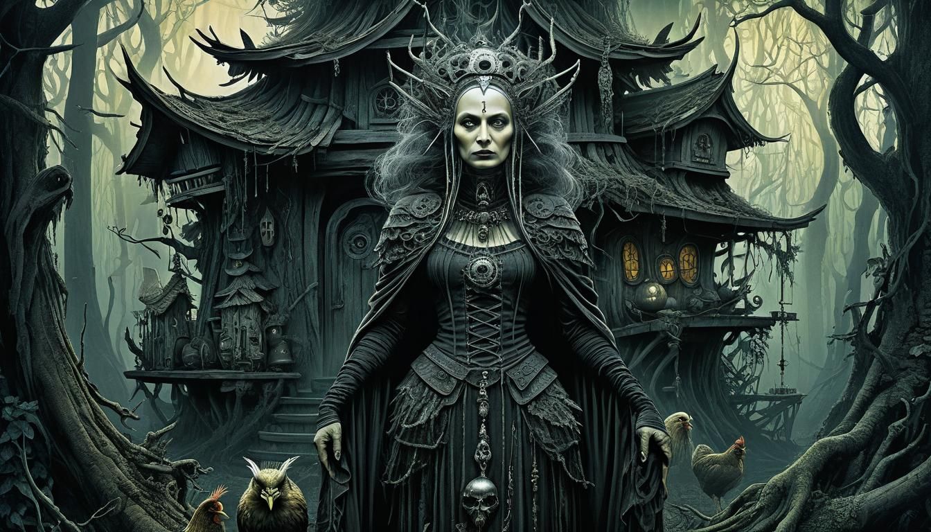 Baba Yaga: Grotesque Witch in Mystical Forest