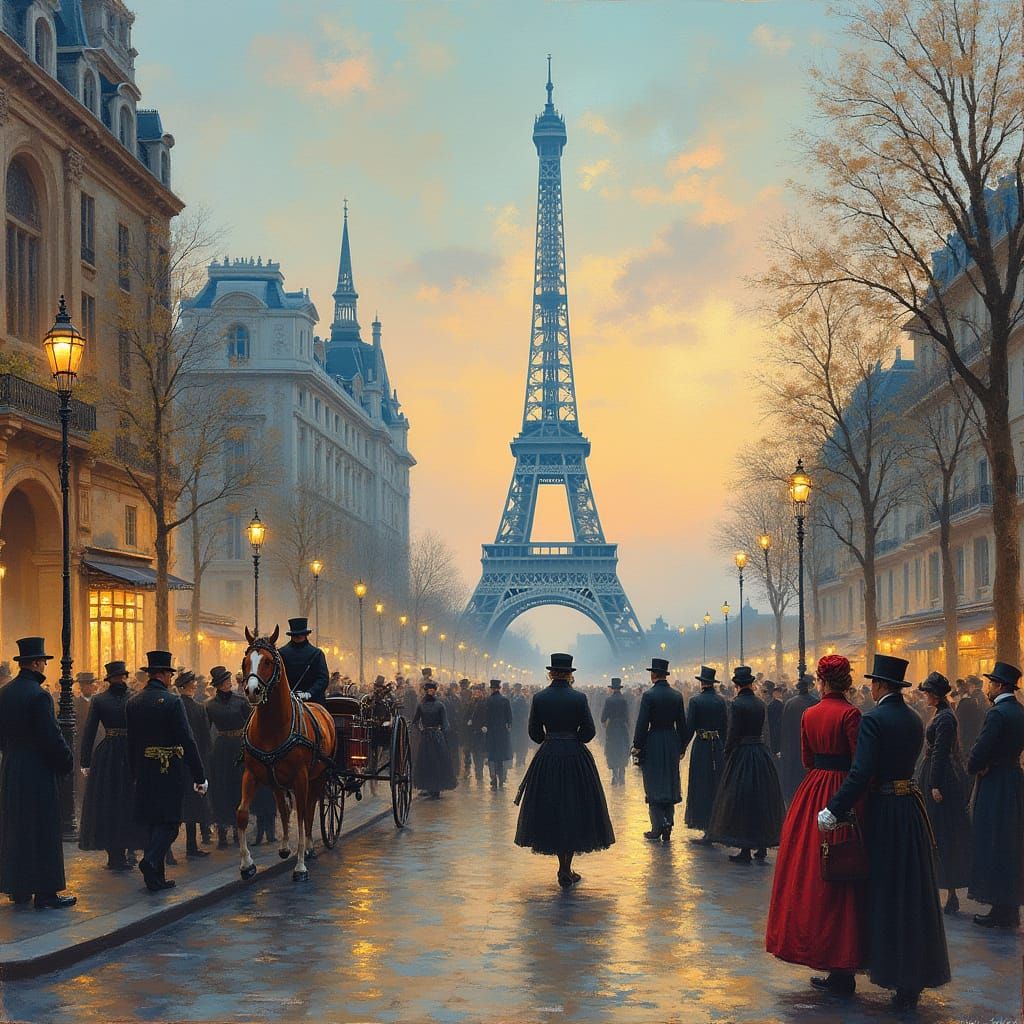 19th Century Paris Impressionist Cityscape with Monet & Van ...