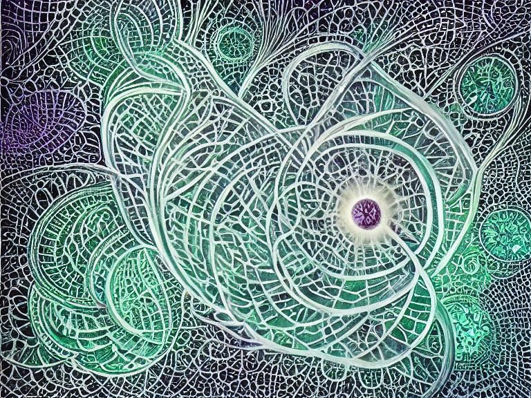 Filigree Tree: Intricate Fractal Forest in Surreal Style