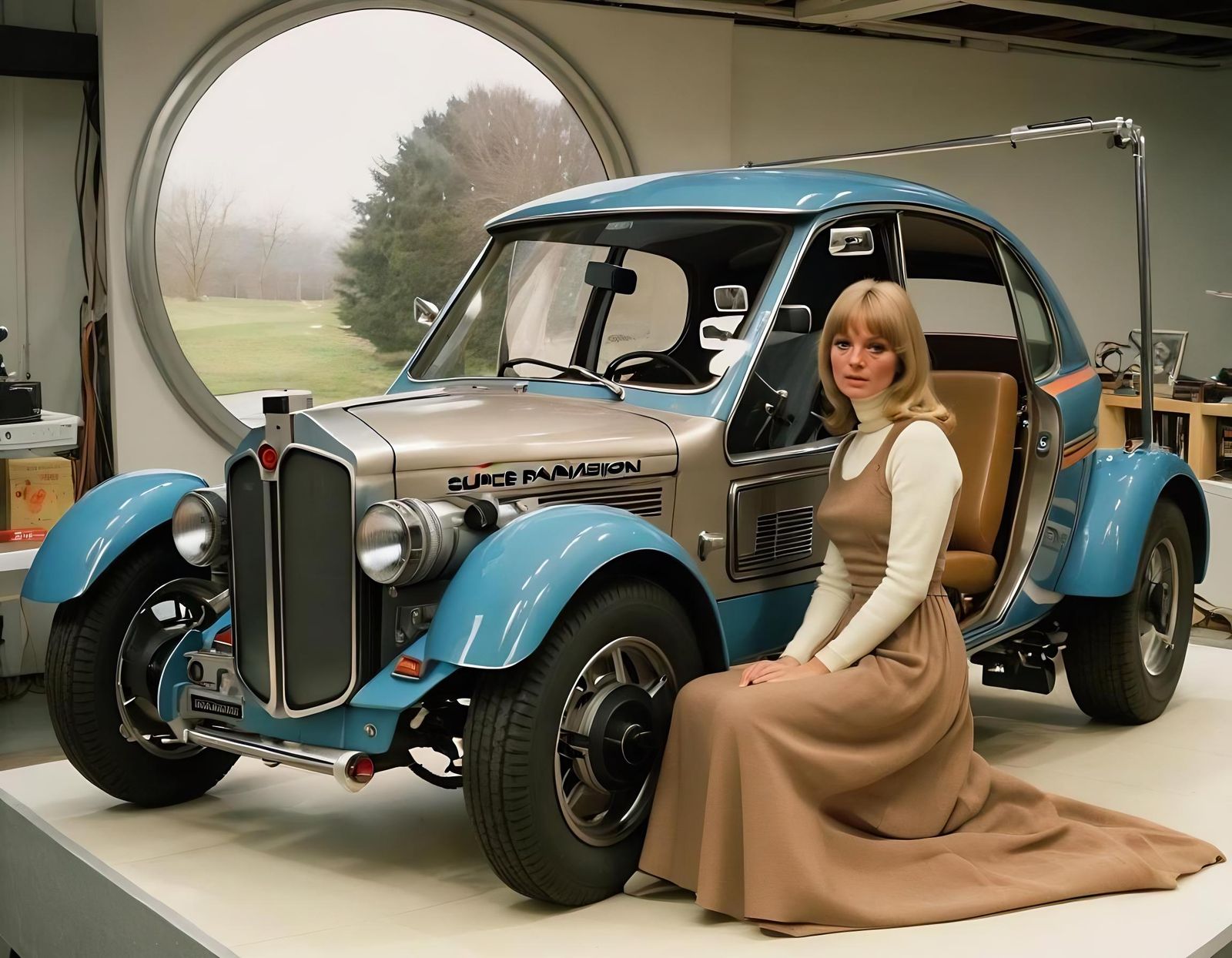 Retro Roadster Concept in 1970s Style