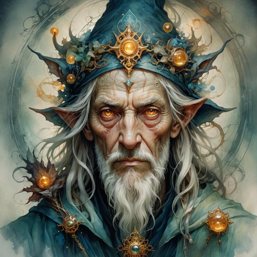 Arcane Mage Portrait in Fantasy Style