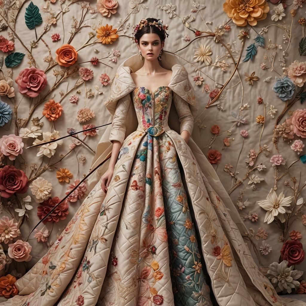 Quilted Archer Gown in Quiltcore Style