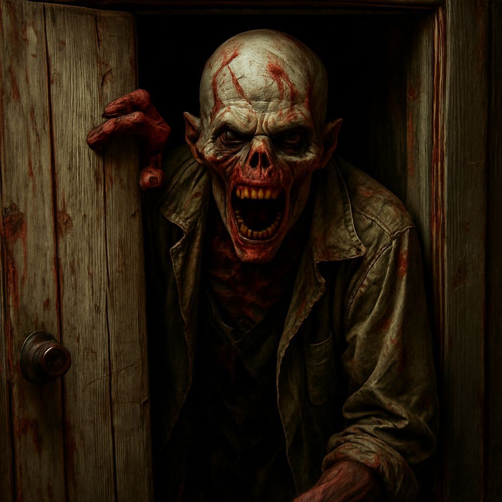 Hyperrealistic Zombie Breaks Through Door