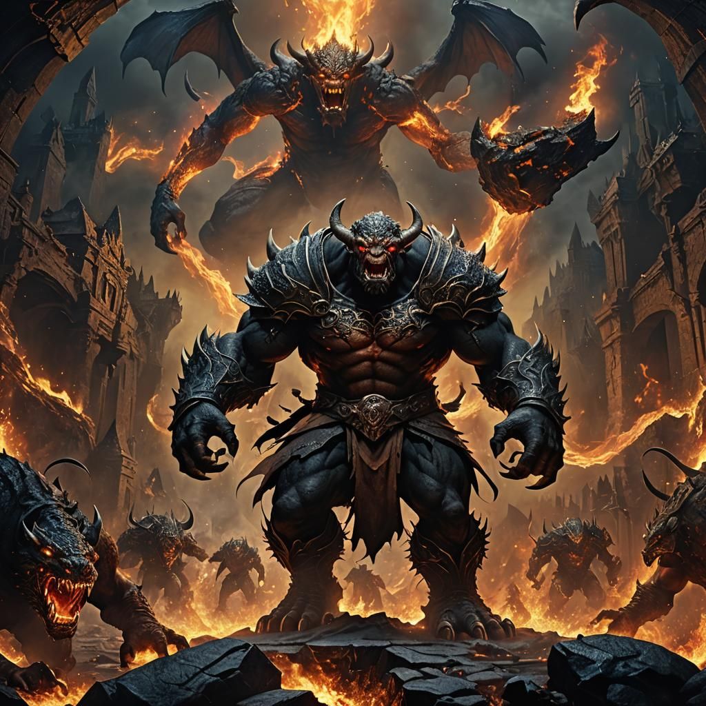 Gothmog, Lord of Balrogs in Dark Fantasy Style