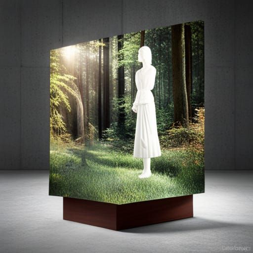 Surreal Mirror Reflection: Fantasy Forest Paradox